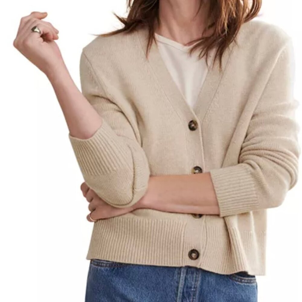 Jenni Kayne Colette Cashmere Cardigan in Camel - Picture 4 of 13